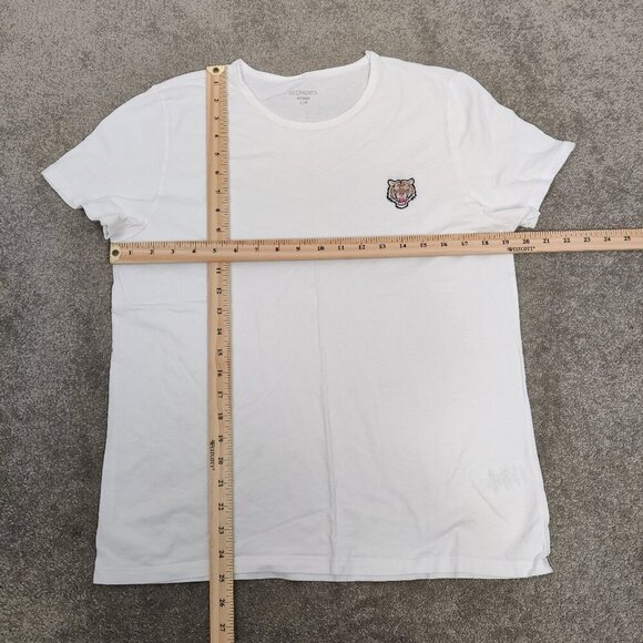 Segments White T-shirt Women's Size Large 100% Cotton Tiger Embroidery - Picture 4 of 8